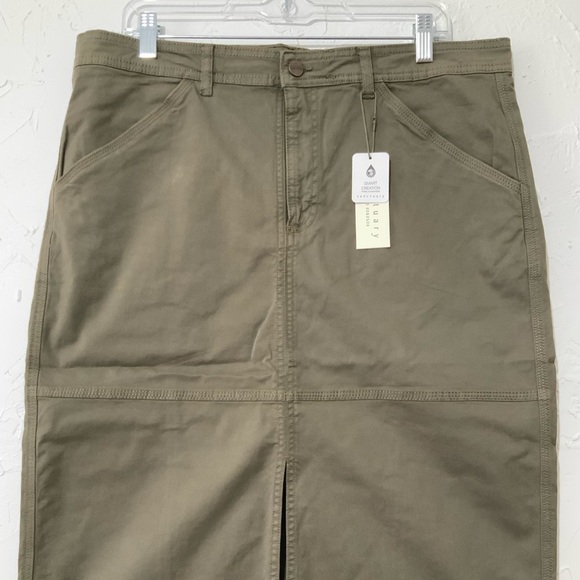 Sanctuary Triple Threat Olive Green Cargo Skirt Sz 33/ 16 - Picture 3 of 8